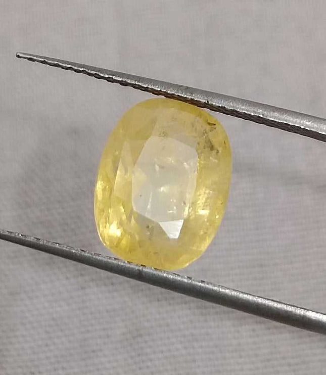 Yellow Sapphire 4.16ct Certified Natural unheated Loose Gemstone