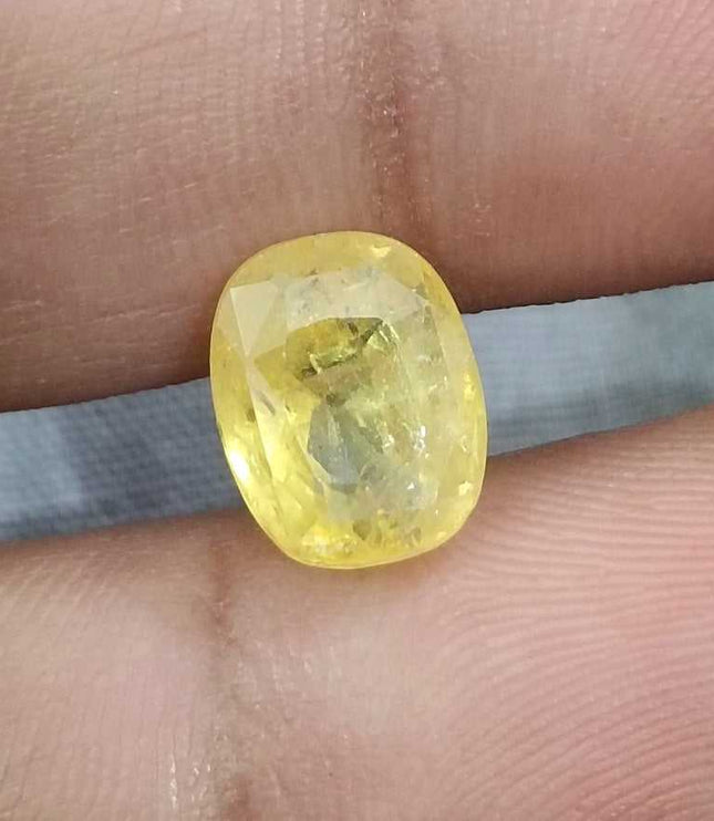 Yellow Sapphire 4.16ct Certified Natural unheated Loose Gemstone