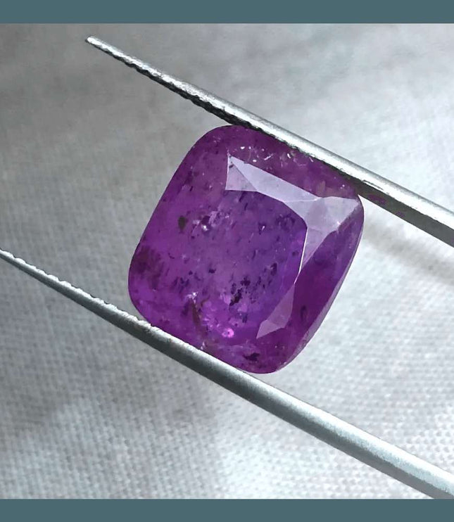 11.59ct Natural Untreated Purple Ceylon Sapphire AGRL Certified - SMSGEMS 