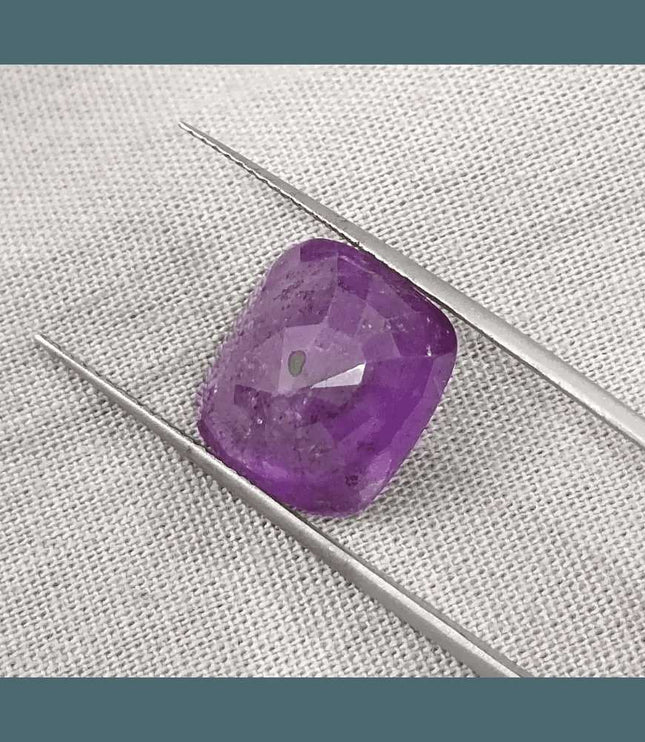 11.59ct Natural Untreated Purple Ceylon Sapphire AGRL Certified - SMSGEMS 