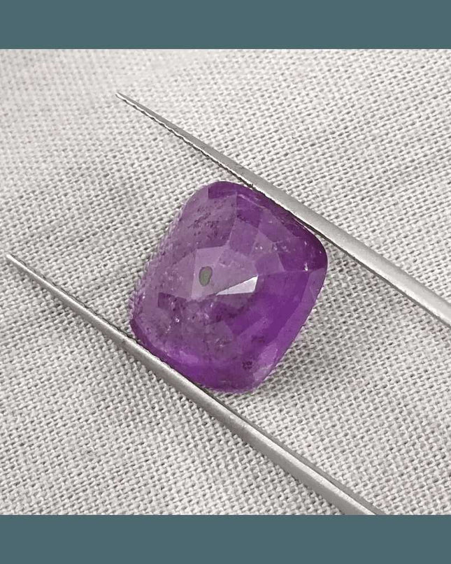 11.59ct Natural Untreated Purple Ceylon Sapphire AGRL Certified - SMSGEMS 