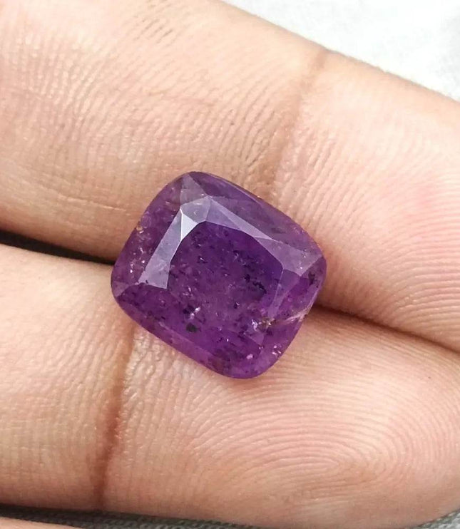 11.59ct Natural Untreated Purple Ceylon Sapphire AGRL Certified - SMSGEMS 