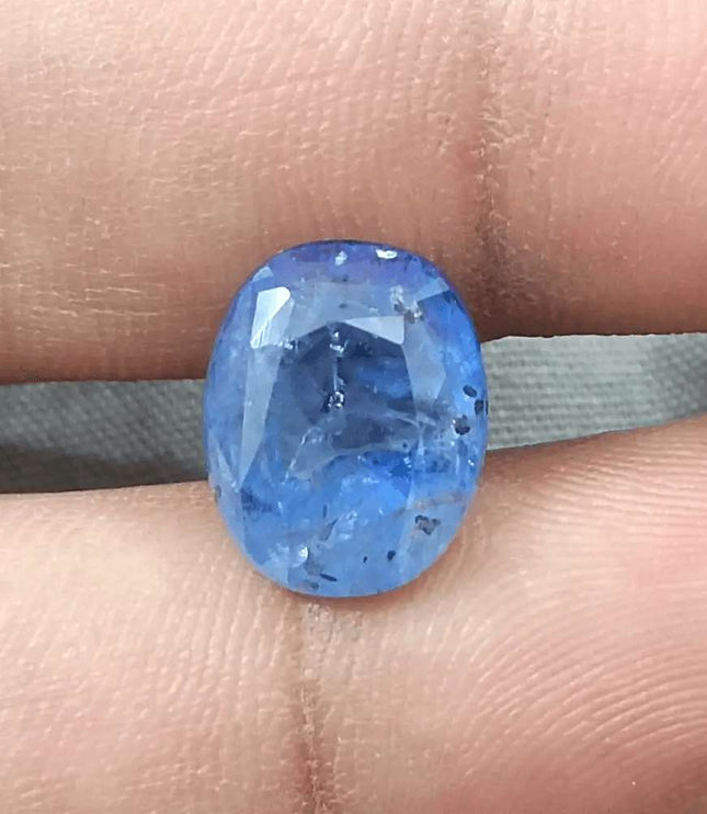 AGRL Certified 8.54ct Natural Untreated Blue Ceylon Sapphire - SMSGEMS 