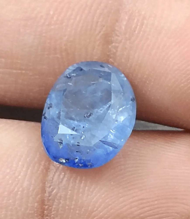 AGRL Certified 8.54ct Natural Untreated Blue Ceylon Sapphire - SMSGEMS 
