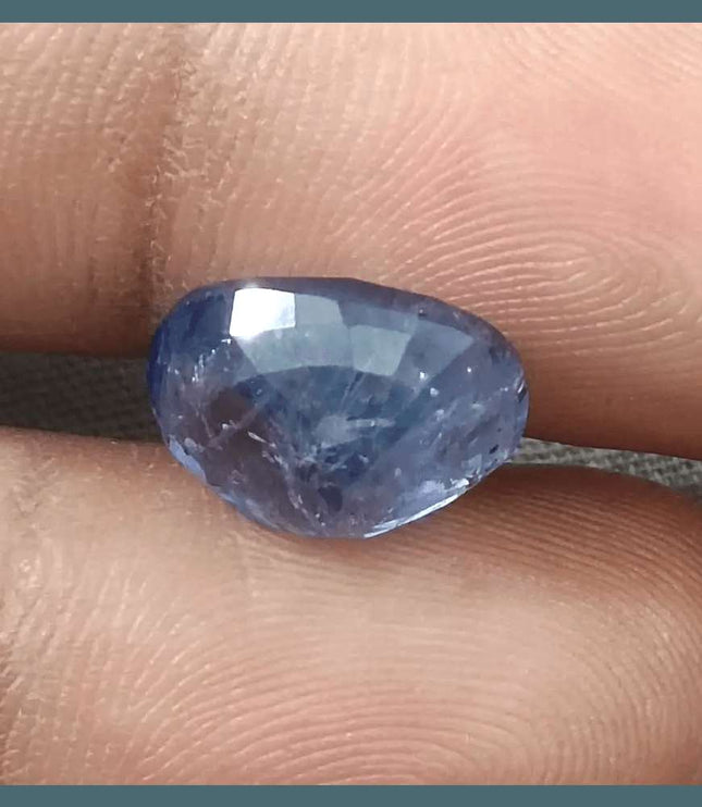 AGRL Certified 8.54ct Natural Untreated Blue Ceylon Sapphire - SMSGEMS 
