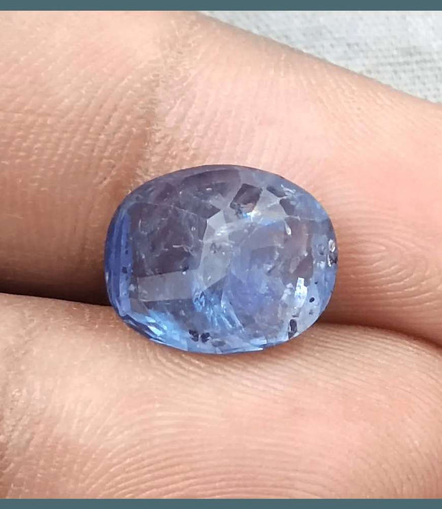 AGRL Certified 8.54ct Natural Untreated Blue Ceylon Sapphire - SMSGEMS 