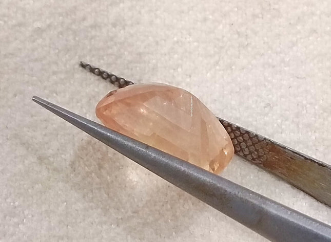 Unheated Padparadscha Sapphire 5.28ct Natural IGI Certified Cushion Cut Pinkish Orange Loose Gemstone