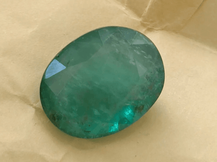 Big Size Certified 14.75ct Zambian Kagem Mine Oval Cut Emerald, 100% Natural Earth Mined Gemstone. - SMSGEMS 