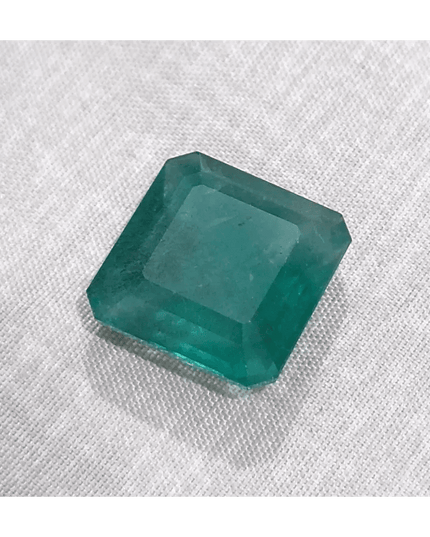 Certified 15.05ct Big Size Emerald Cut Zambian Emerald, Natural Earth Mined Gemstone - SMSGEMS 