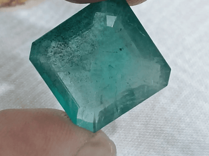 Certified 15.05ct Big Size Emerald Cut Zambian Emerald, Natural Earth Mined Gemstone - SMSGEMS 