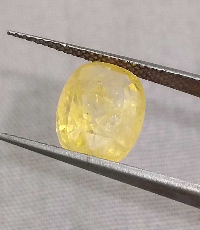 Yellow Sapphire 4.16ct Certified Natural unheated Loose Gemstone