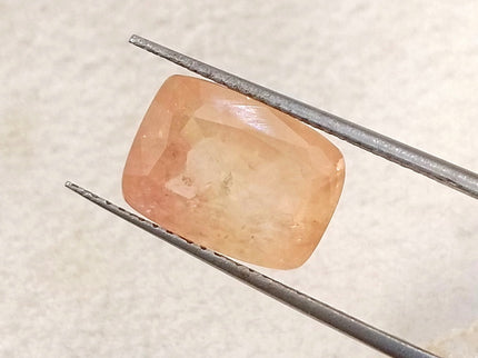 Unheated Padparadscha Sapphire 5.28ct Natural IGI Certified Cushion Cut Pinkish Orange Loose Gemstone