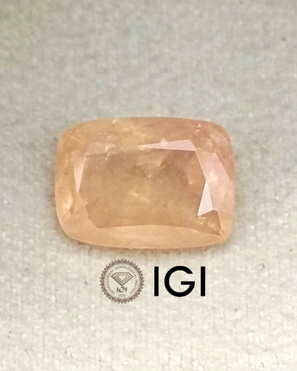 IGI Certified 5.28ct Ceylon Padparadscha Sapphire