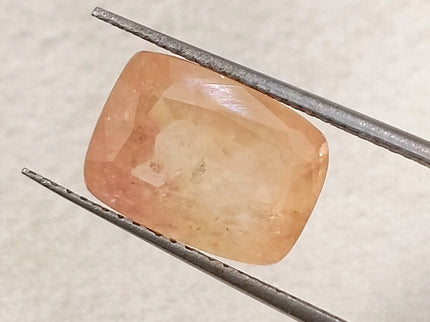 Unheated Padparadscha Sapphire 5.28ct Natural IGI Certified Cushion Cut Pinkish Orange Loose Gemstone