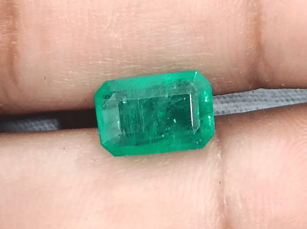 GSI Cerified 3.46ct Zambian Emerald, Natural Gemstone - SMSGEMS 