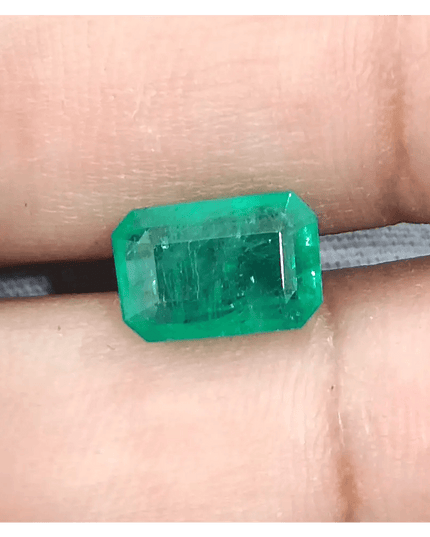 GSI Cerified 3.46ct Zambian Emerald, Natural Gemstone - SMSGEMS 