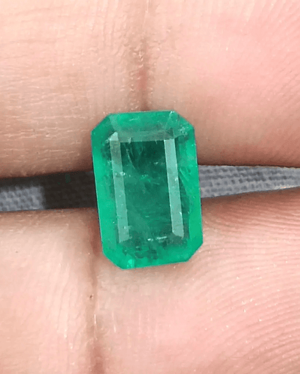 GSI Cerified 3.46ct Zambian Emerald, Natural Gemstone - SMSGEMS 