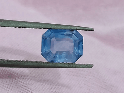 GSI Certified 1.02ct Blue Ceylon Sapphire, Natural Gemstone - SMSGEMS 