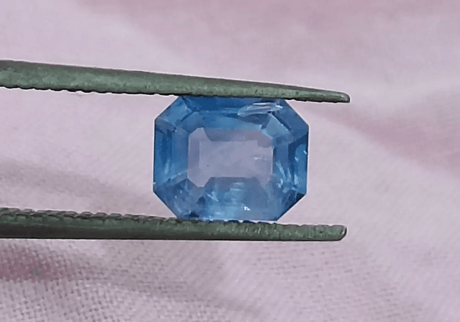 GSI Certified 1.02ct Blue Ceylon Sapphire, Natural Gemstone - SMSGEMS 