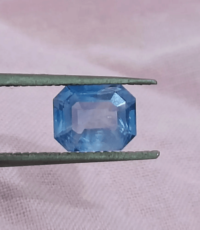 GSI Certified 1.02ct Blue Ceylon Sapphire, Natural Gemstone - SMSGEMS 