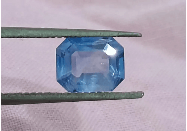 GSI Certified 1.02ct Blue Ceylon Sapphire, Natural Gemstone - SMSGEMS 