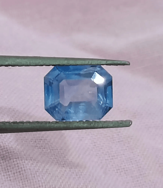 GSI Certified 1.02ct Blue Ceylon Sapphire, Natural Gemstone - SMSGEMS 