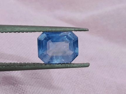GSI Certified 1.02ct Blue Ceylon Sapphire, Natural Gemstone - SMSGEMS 