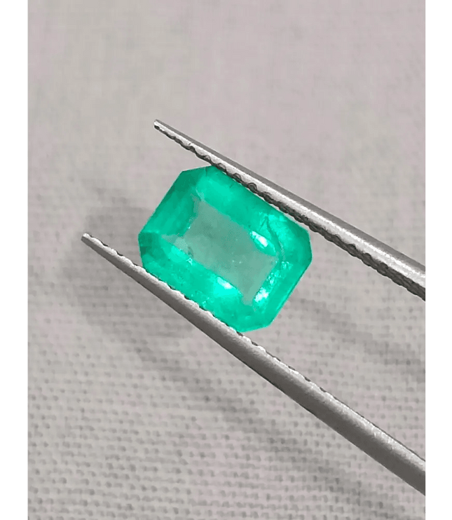 GSI Certified 1.12ct Colombian Emerald, Natural Earth Mined Gemstone - SMSGEMS 