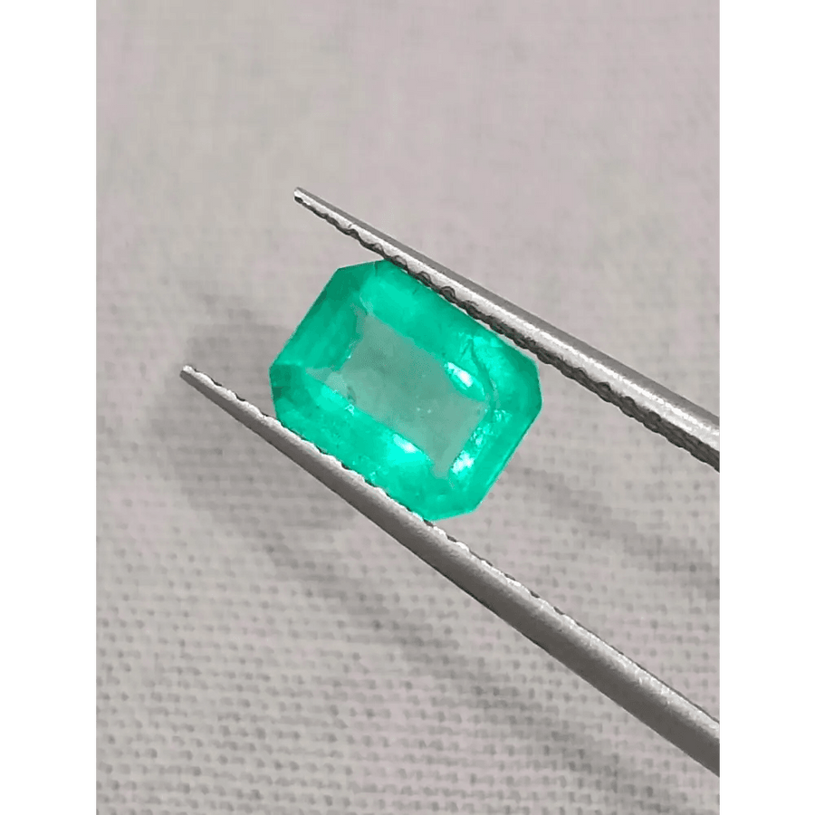 GSI Certified 1.12ct Colombian Emerald, Natural Earth Mined Gemstone - SMSGEMS 