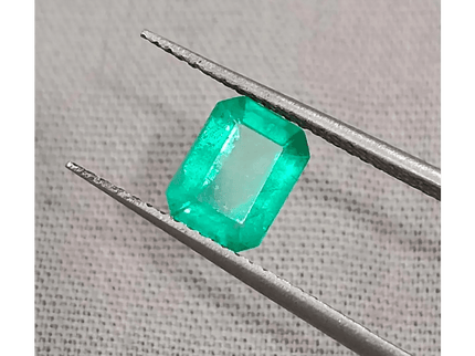 GSI Certified 1.12ct Colombian Emerald, Natural Earth Mined Gemstone - SMSGEMS 