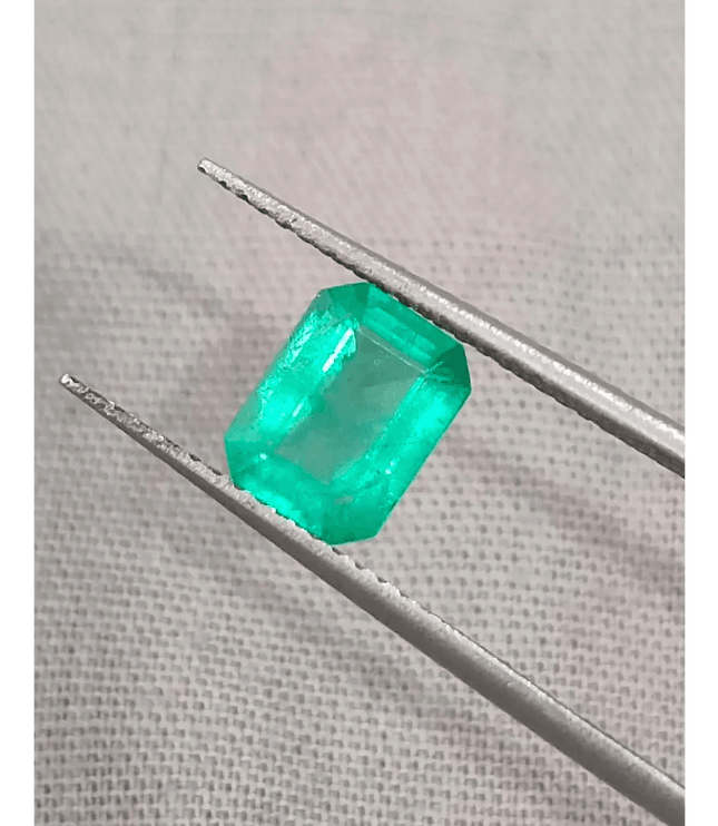 GSI Certified 1.12ct Colombian Emerald, Natural Earth Mined Gemstone - SMSGEMS 