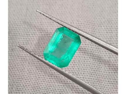 GSI Certified 1.12ct Colombian Emerald, Natural Earth Mined Gemstone - SMSGEMS 