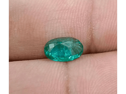 GSI Certified 1.16ct Vivid Green Zambian Emerald , Natural Earth Mined Gemstone - SMSGEMS 