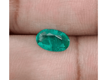 GSI Certified 1.16ct Vivid Green Zambian Emerald , Natural Earth Mined Gemstone - SMSGEMS 