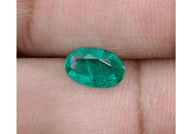 GSI Certified 1.16ct Vivid Green Zambian Emerald , Natural Earth Mined Gemstone - SMSGEMS 
