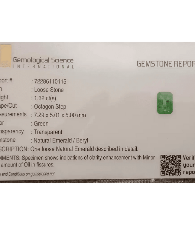 Vivid Green Emerald Cut Colombian Gemstone - SMSGEMS 