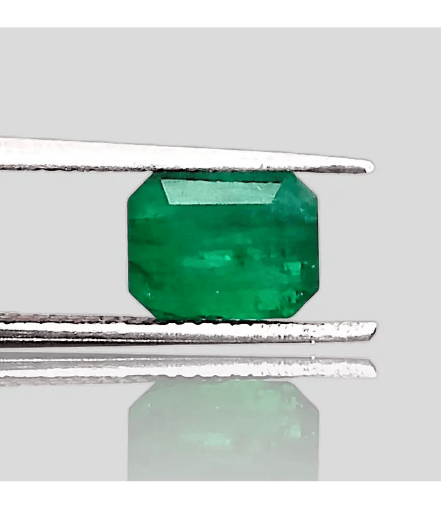 GSI Certified 1.37ct Zambian Emerald , 100% Natural Gemstone - SMSGEMS 
