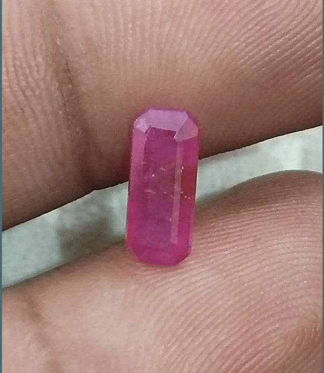 1.38ct Mozambique Ruby GSI Certified Natural Untreated - SMSGEMS 