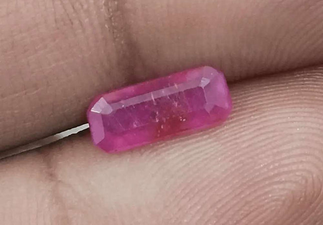 1.38ct Mozambique Ruby GSI Certified Natural Untreated - SMSGEMS 