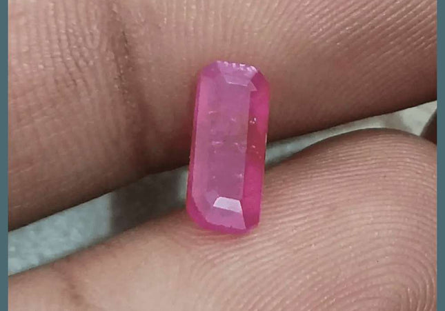 1.38ct Mozambique Ruby GSI Certified Natural Untreated - SMSGEMS 
