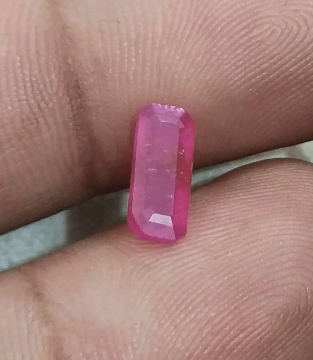 1.38ct Mozambique Ruby GSI Certified Natural Untreated - SMSGEMS 