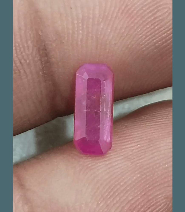 1.38ct Mozambique Ruby GSI Certified Natural Untreated - SMSGEMS 