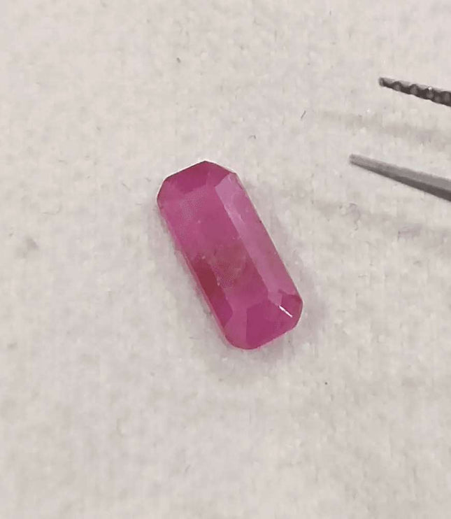 1.38ct Mozambique Ruby GSI Certified Natural Untreated - SMSGEMS 