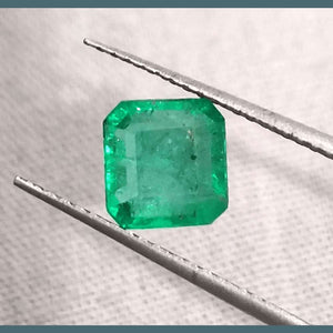1.39ct Certified Natural Zambian Emerald, Vivid Green Stone