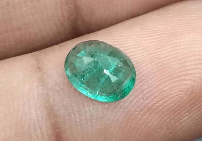 1.40ct Zambian Emerald GSI Certified - SMSGEMS 