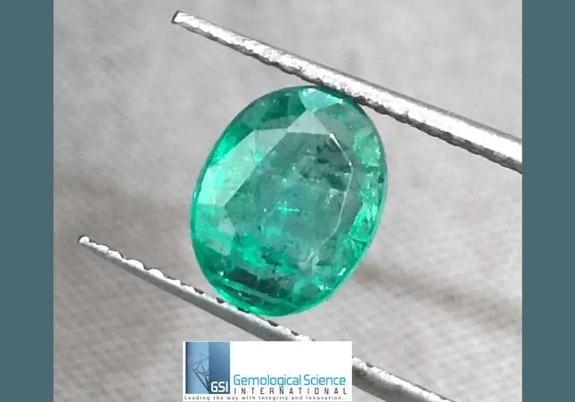 1.40ct Zambian Emerald GSI Certified - SMSGEMS 