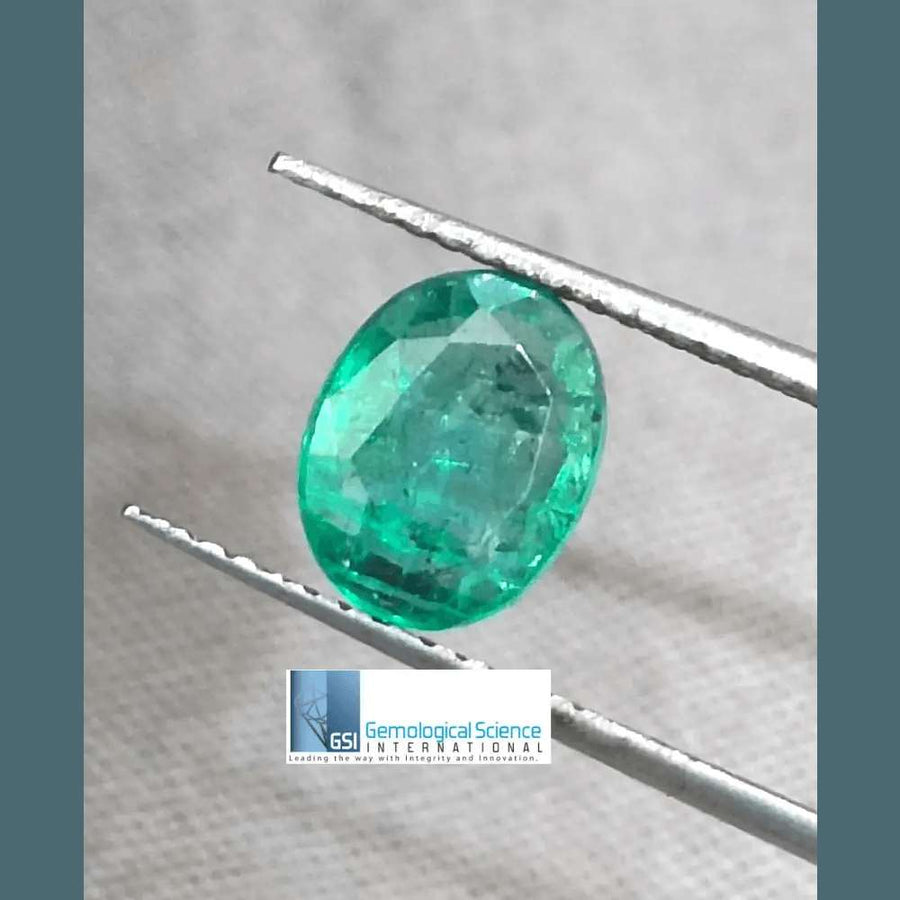 1.40ct Zambian Emerald GSI Certified - SMSGEMS 