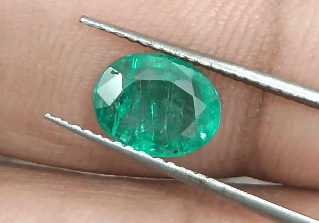 1.40ct Zambian Emerald GSI Certified - SMSGEMS 