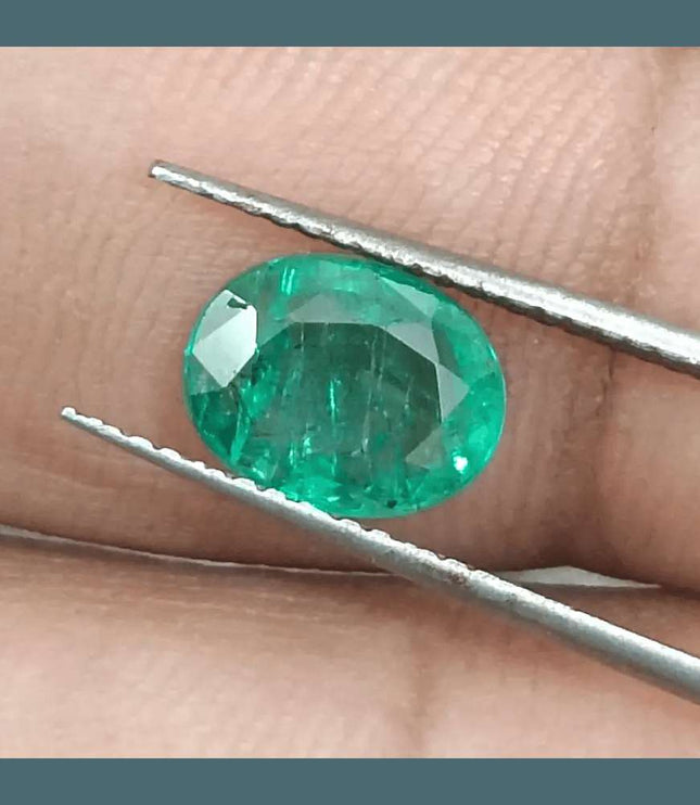1.40ct Zambian Emerald GSI Certified - SMSGEMS 