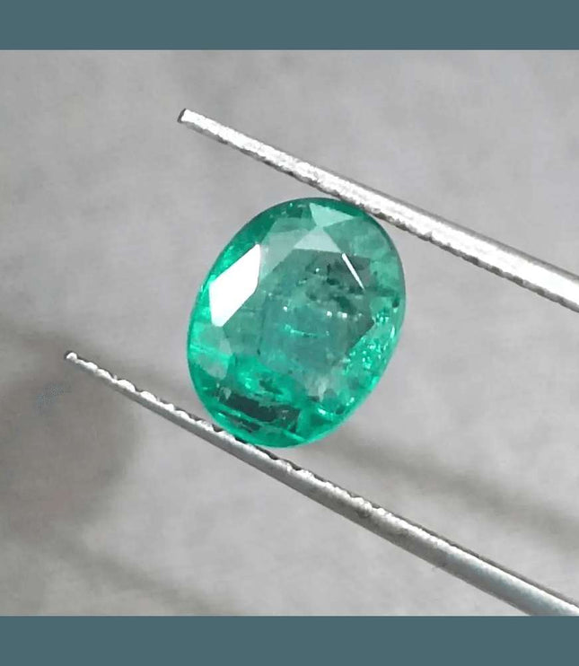 1.40ct Zambian Emerald GSI Certified - SMSGEMS 